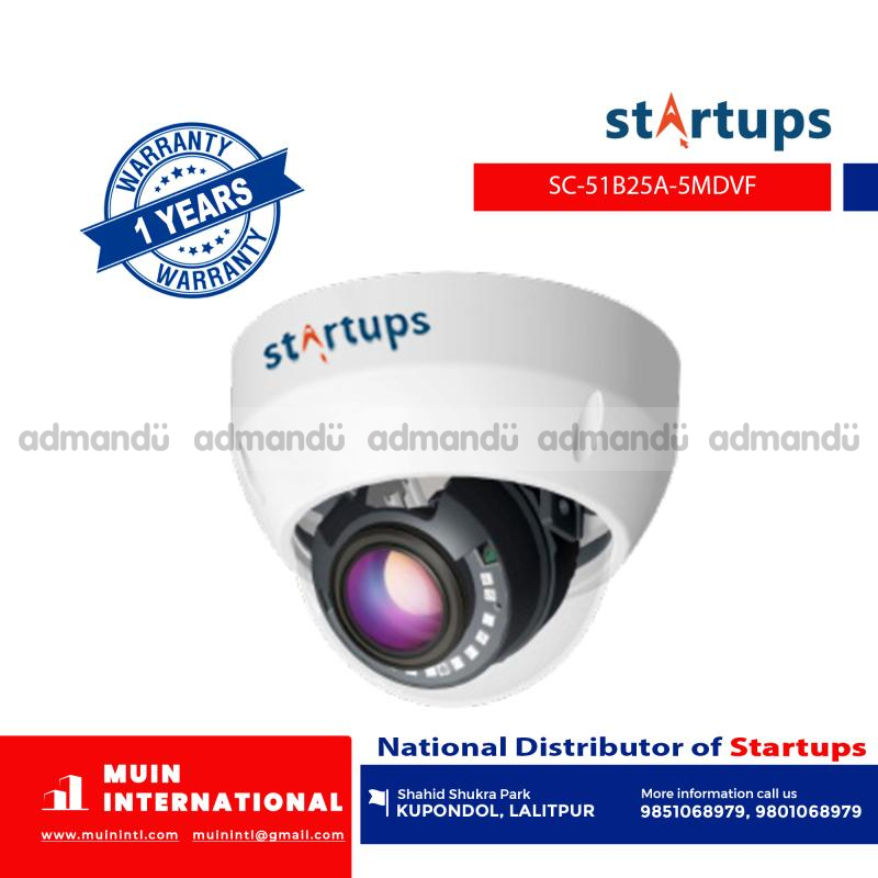 Startups H.265 IP DOME CAMERA 5MP 2.8-12mm motorised lens