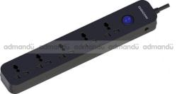 DIGICOM Surge Protector 5 Universal Extension Socket Black - DG-V50
