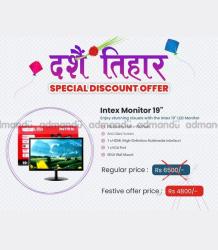 Dashain Tihar Special Offer INTEX 19 Inch Monitor
