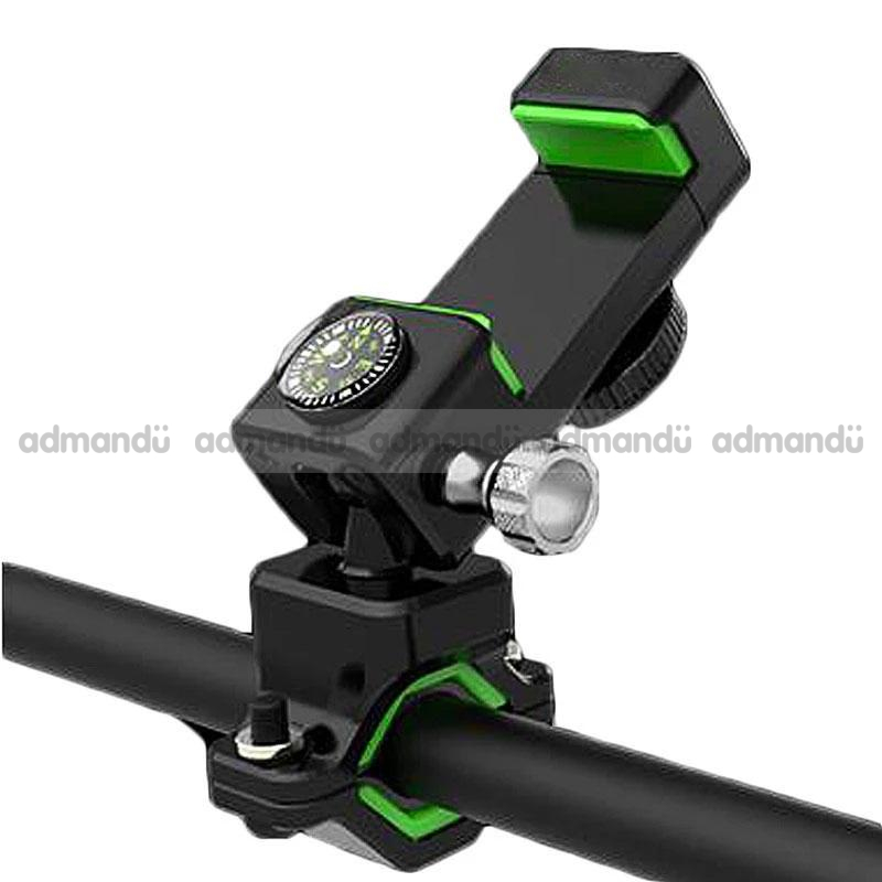 Guider Smartphone Bicycle Holder With Compass And Led Lights