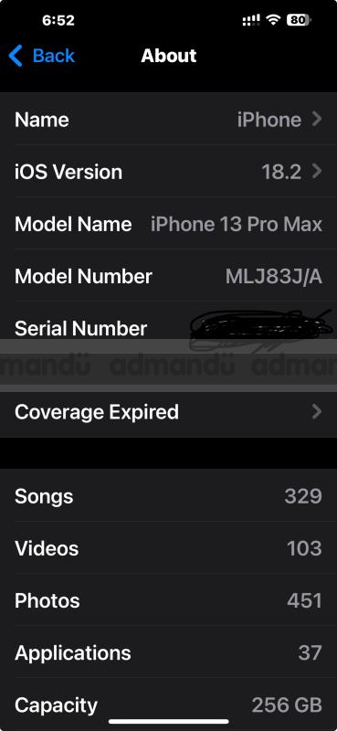 Iphone 13 pro max 256 gb