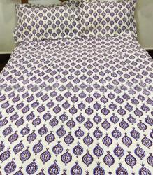 New Nepali Cotton (90*104) Bedsheets with two pillow covers