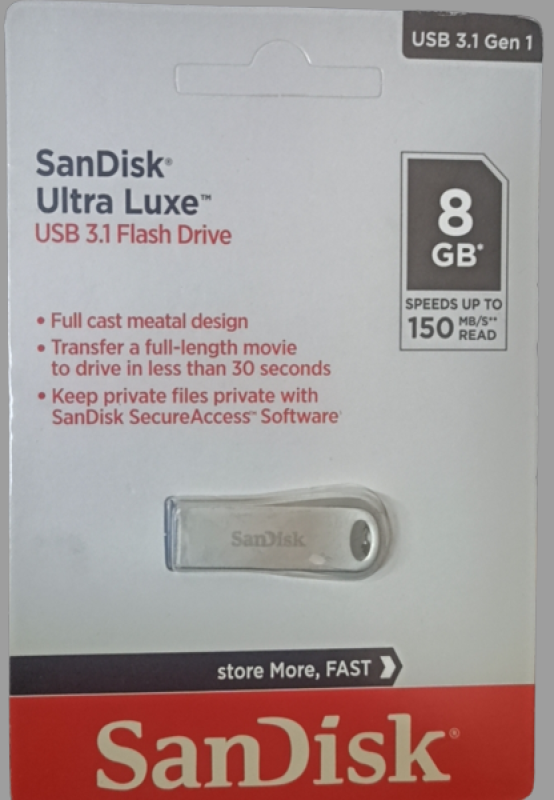 SANDISK ULTRA LUXE 8GB USB 3.1 PEN DRIVE 
