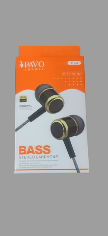 PAVO Luxury P24 Bass Stereo Earphone 