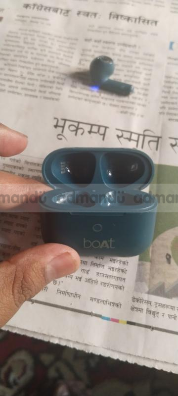 boAt Airdopes alpha True Wireless Bluetooth Earbuds in a blu