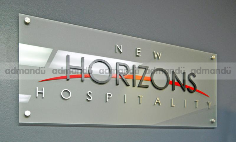 Glass board/ glass sign signboard signage work 