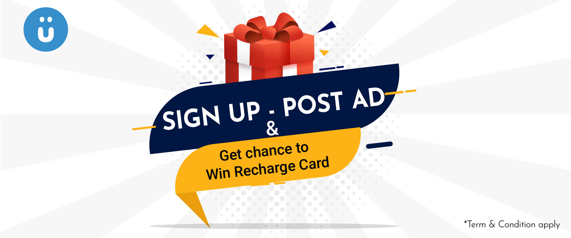Sign Up - Post Ad & Get Chance to win a recharge card.